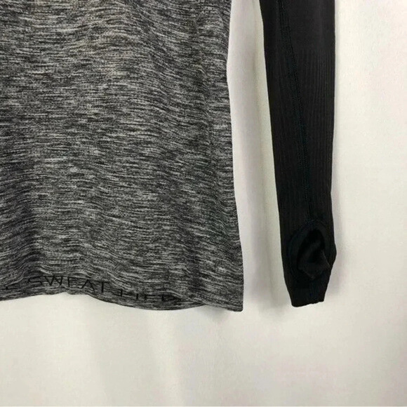 Lululemon Swiftly Tech Long Sleeve Crew Black Ombre Athletic Top 6 - Picture 5 of 5